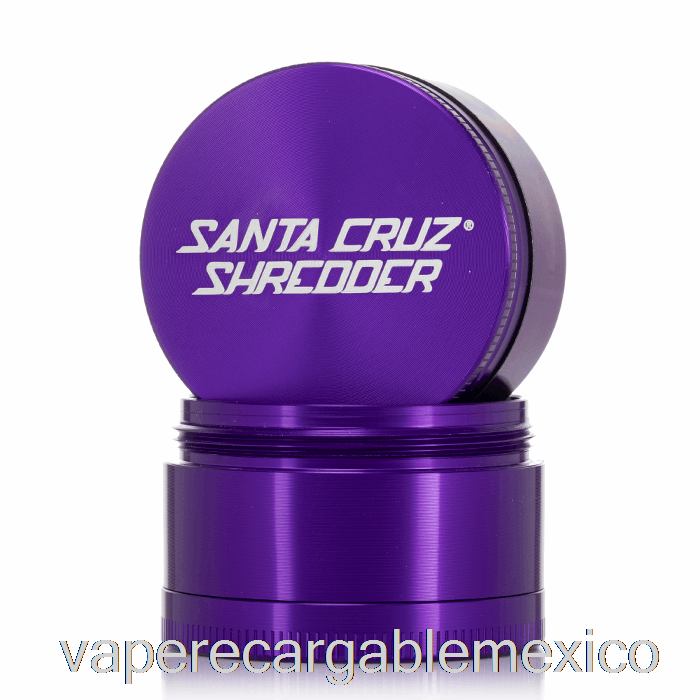 Trituradora De Vapeo Recargable Santa Cruz, Molinillo Mediano De 4 Piezas De 2,2 Pulgadas, Color Morado (53mm)